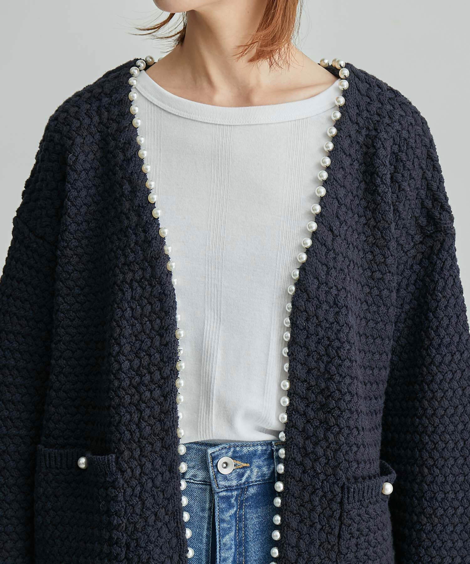 Rope&rsquo;Picnic「【emur】追加生産&新色追加/パールカーディガン」|カーディガン|