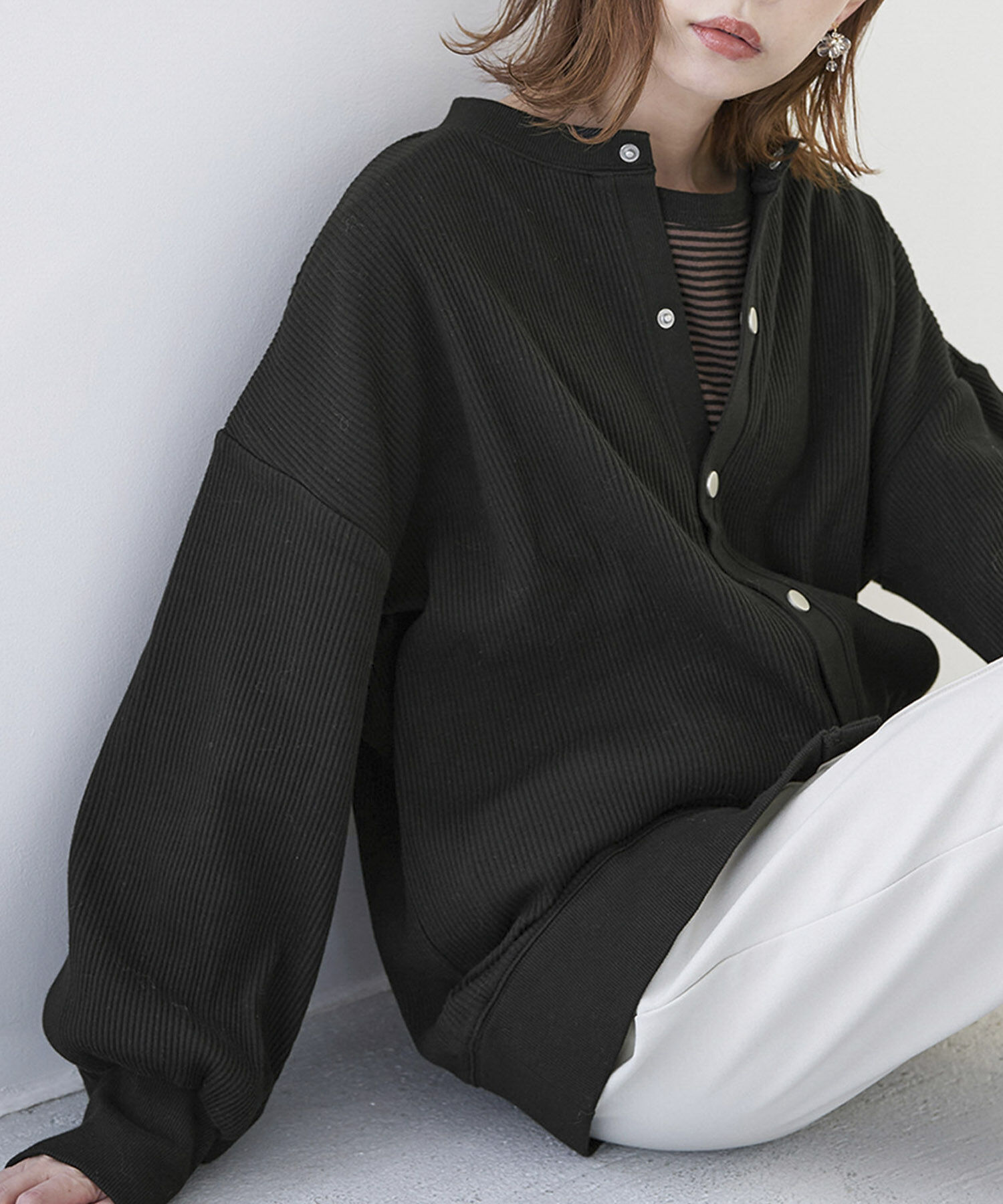 Rope&rsquo;Picnic「【WEB限定】テレコ袖ボリュームカーディガン」|カーディガン|