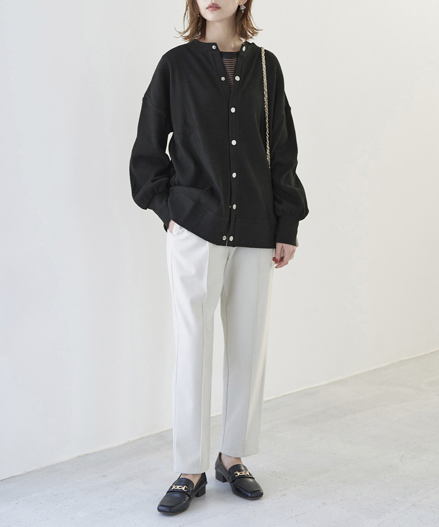 Rope&rsquo;Picnic「【WEB限定】テレコ袖ボリュームカーディガン」|カーディガン|