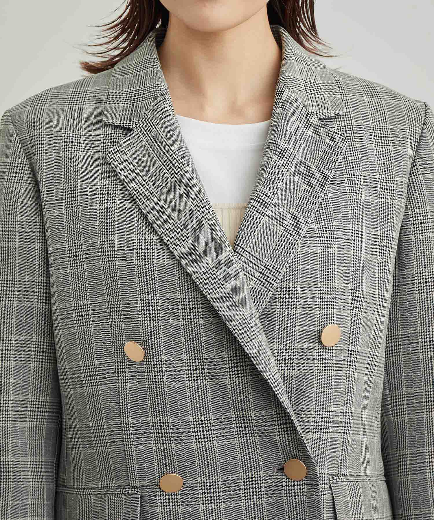 Rope&rsquo;Picnic「ウールライクサキソニーゴールドボタンジャケット(ショート丈)」|テーラードジャケット|