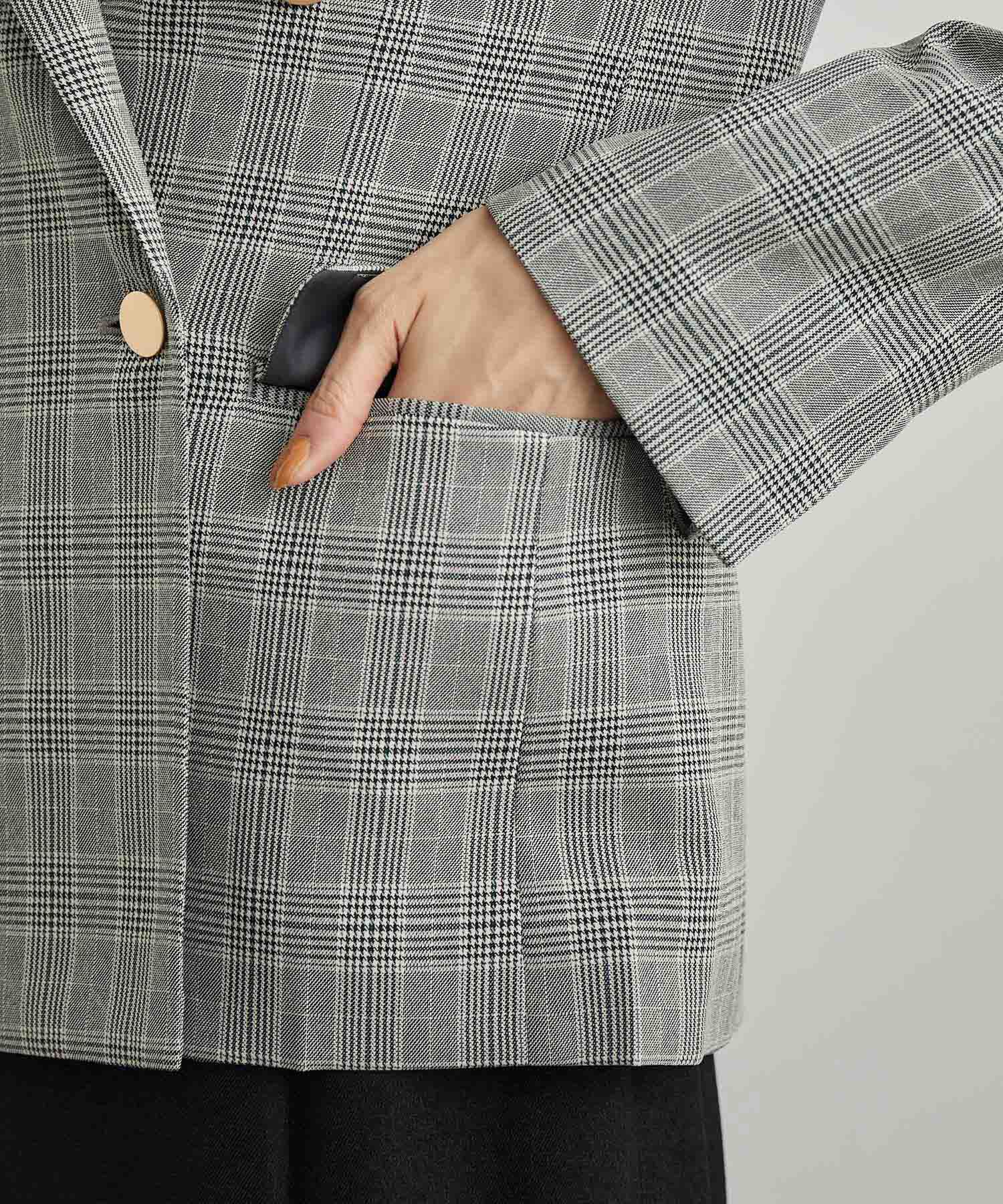 Rope&rsquo;Picnic「ウールライクサキソニーゴールドボタンジャケット(ショート丈)」|テーラードジャケット|