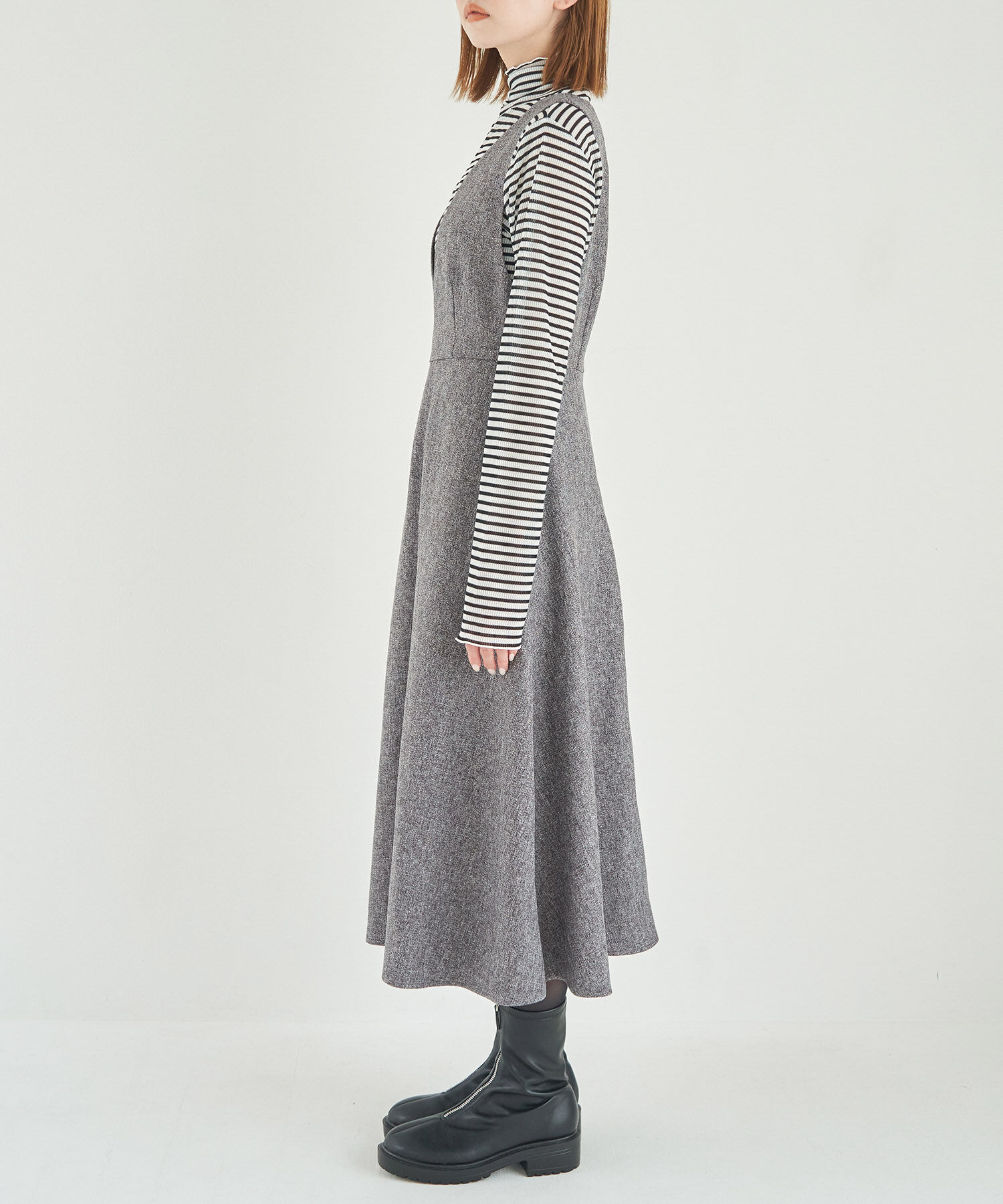 Rope&rsquo;Picnic「フレアーツイードジャンパースカート」|ジャンパースカート|