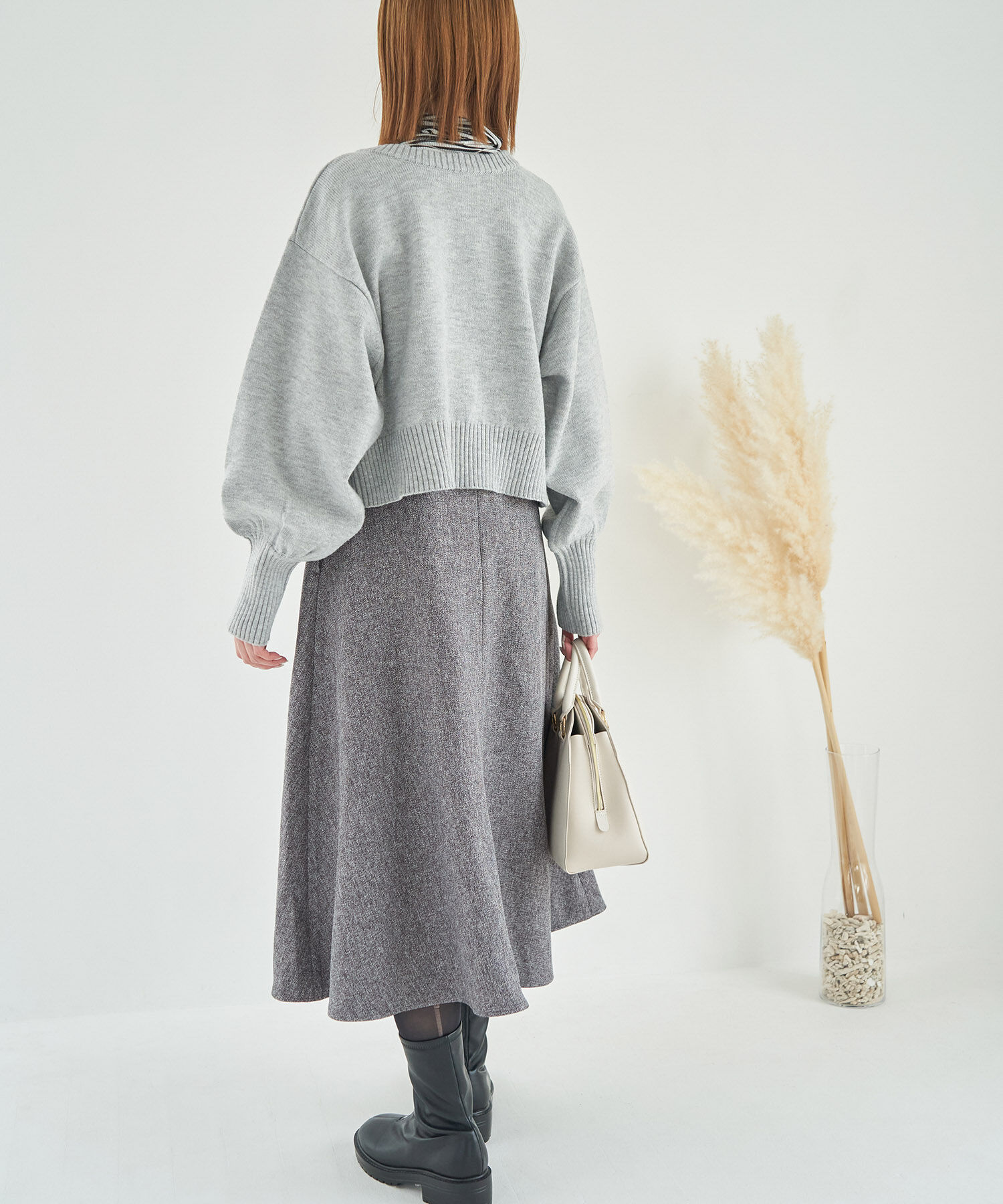 Rope&rsquo;Picnic「フレアーツイードジャンパースカート」|ジャンパースカート|