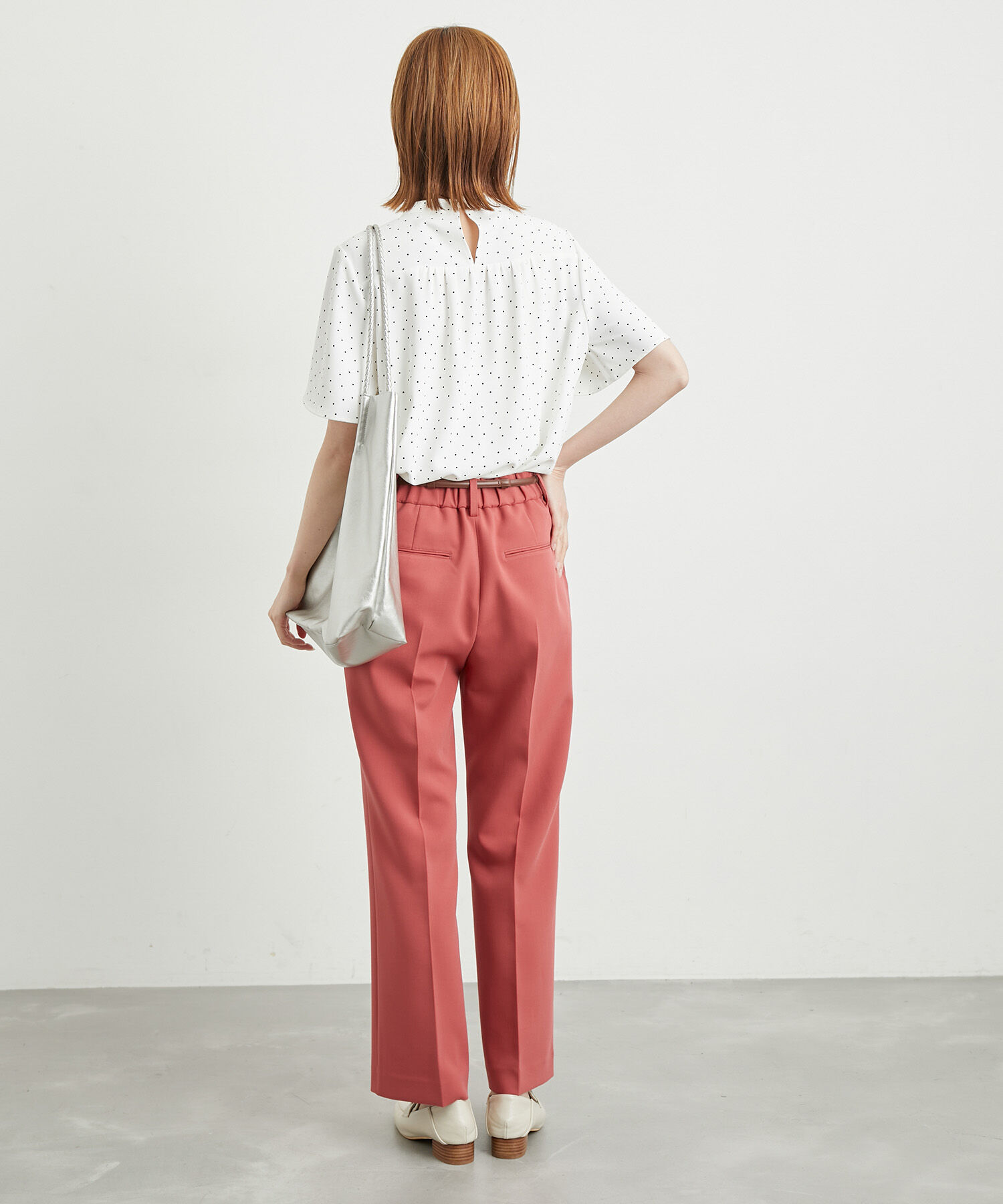 Rope&rsquo;Picnic「洗濯機OK・2WAY/サラサラボウタイハーフスリーブブラウス」|シャツ・ブラウス|