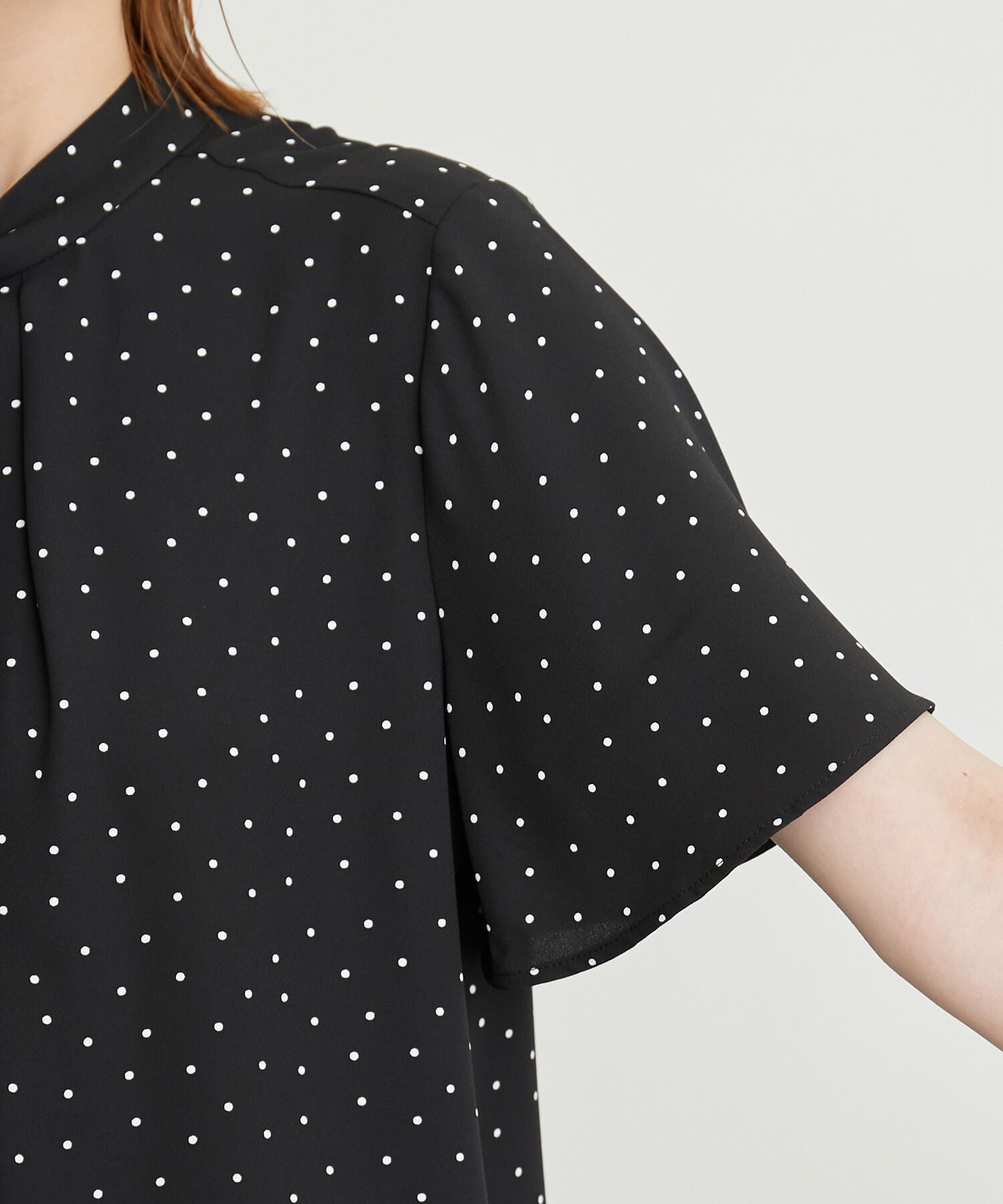 Rope&rsquo;Picnic「洗濯機OK・2WAY/サラサラボウタイハーフスリーブブラウス」|シャツ・ブラウス|