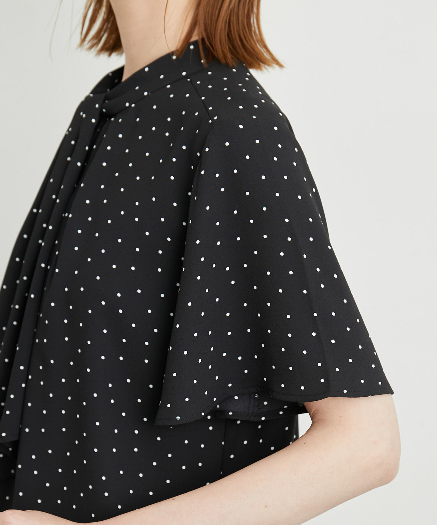 Rope&rsquo;Picnic「洗濯機OK・2WAY/サラサラボウタイハーフスリーブブラウス」|シャツ・ブラウス|