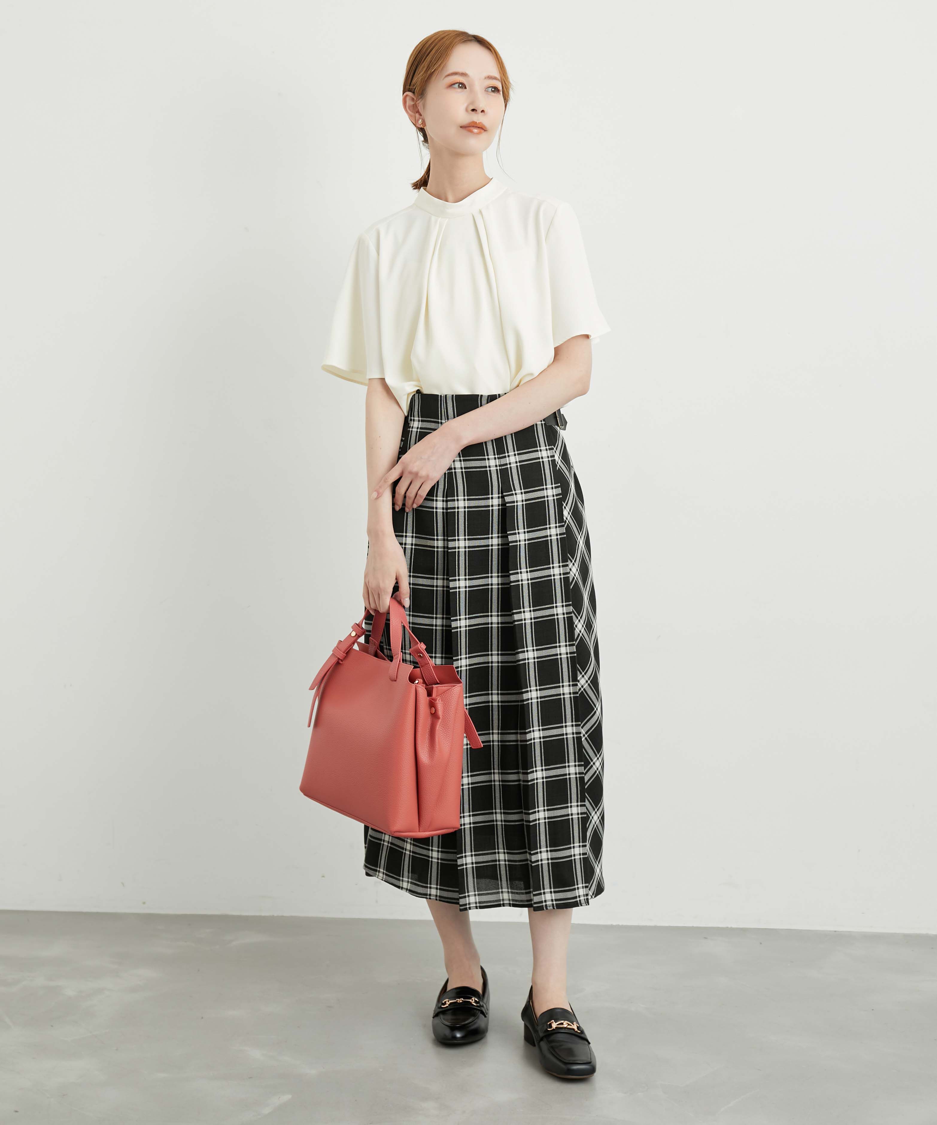 Rope&rsquo;Picnic「洗濯機OK・2WAY/サラサラボウタイハーフスリーブブラウス」|シャツ・ブラウス|