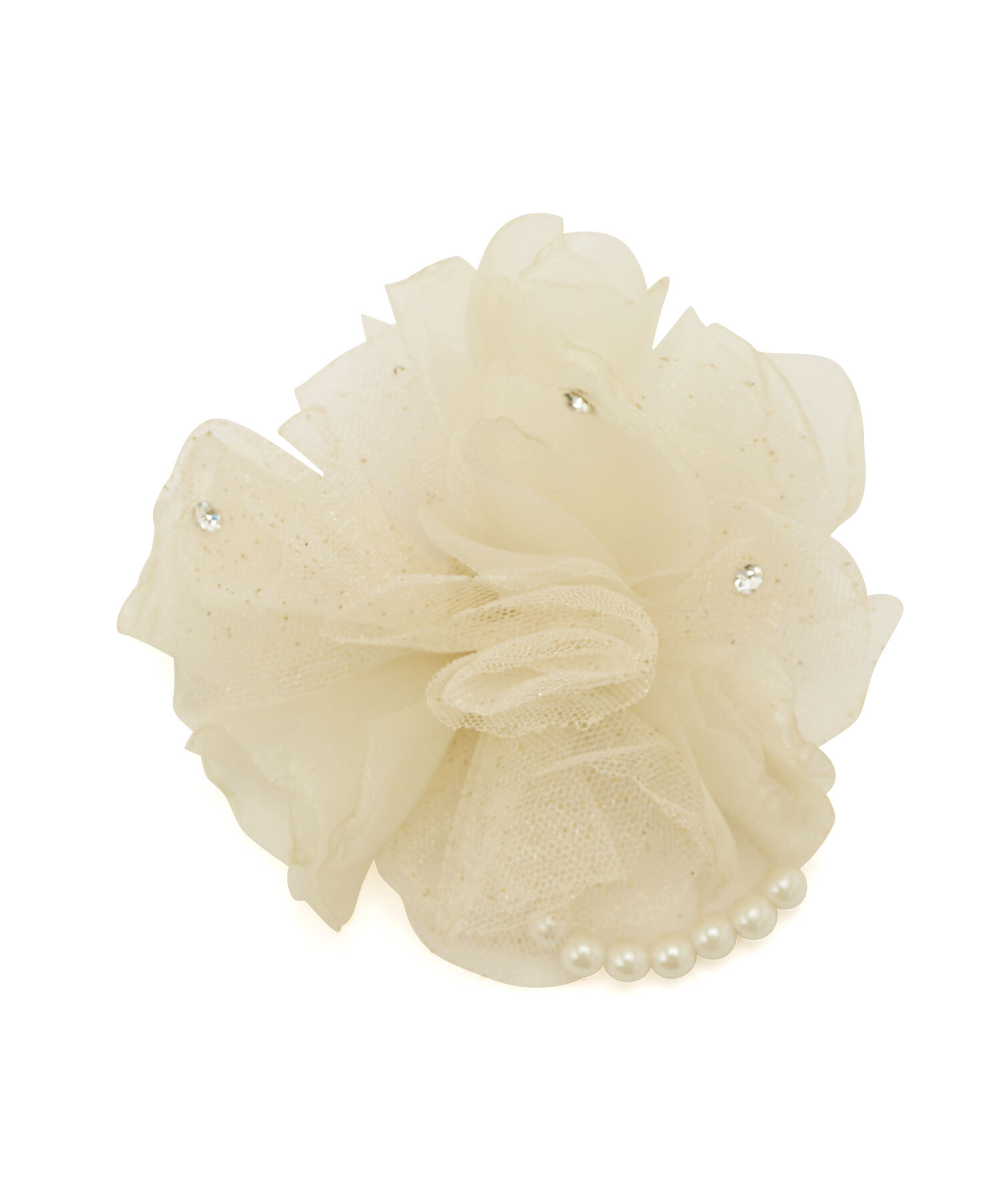 ROPE PICNIC PASSAGE「オーガンジー&times;チュールフラワーコサージュ」|ブローチ・コサージュ|