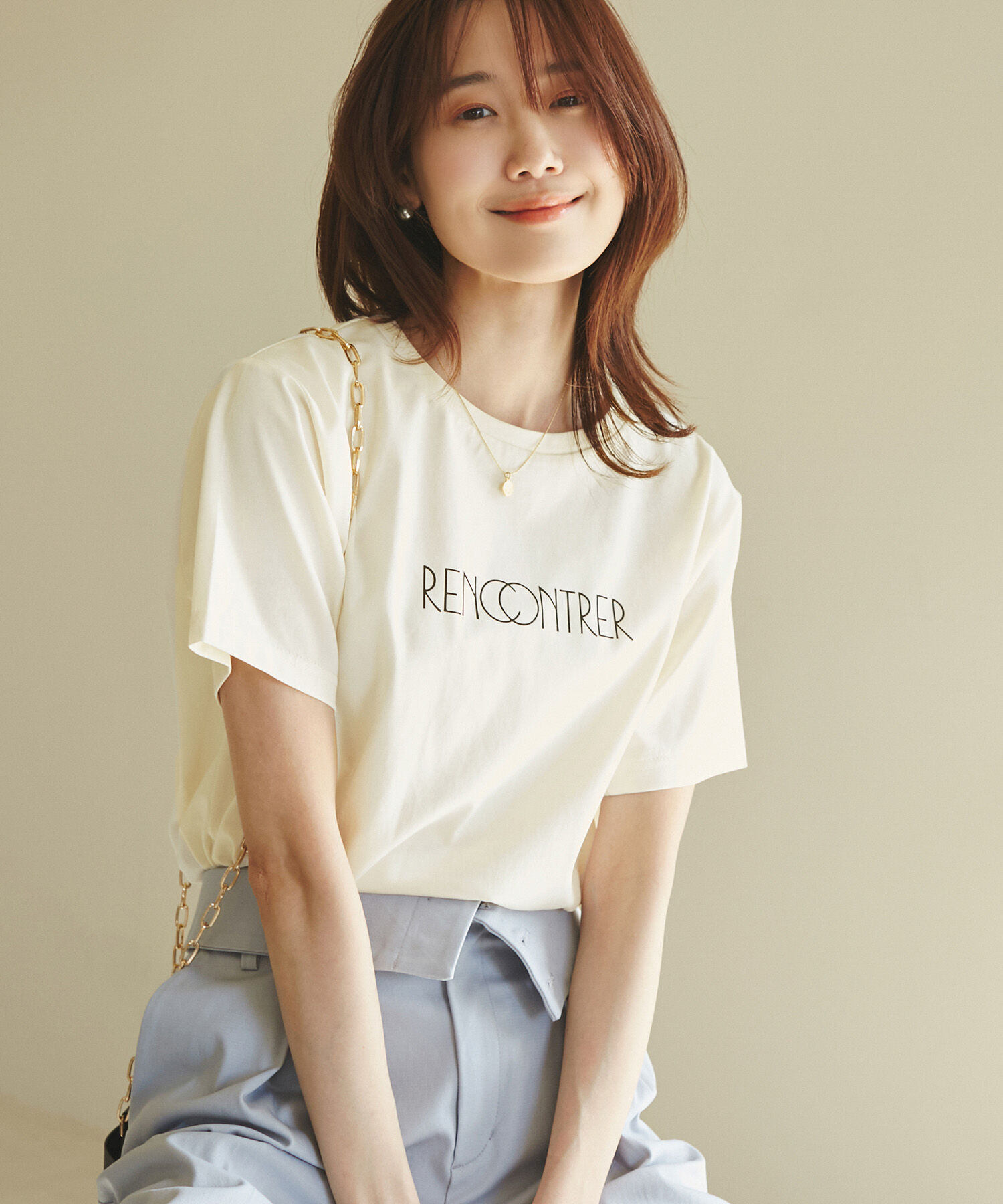 Rope&rsquo;Picnic「RENU/ロゴ&フォトTシャツ/リンクコーデ」|Tシャツ・カットソー|
