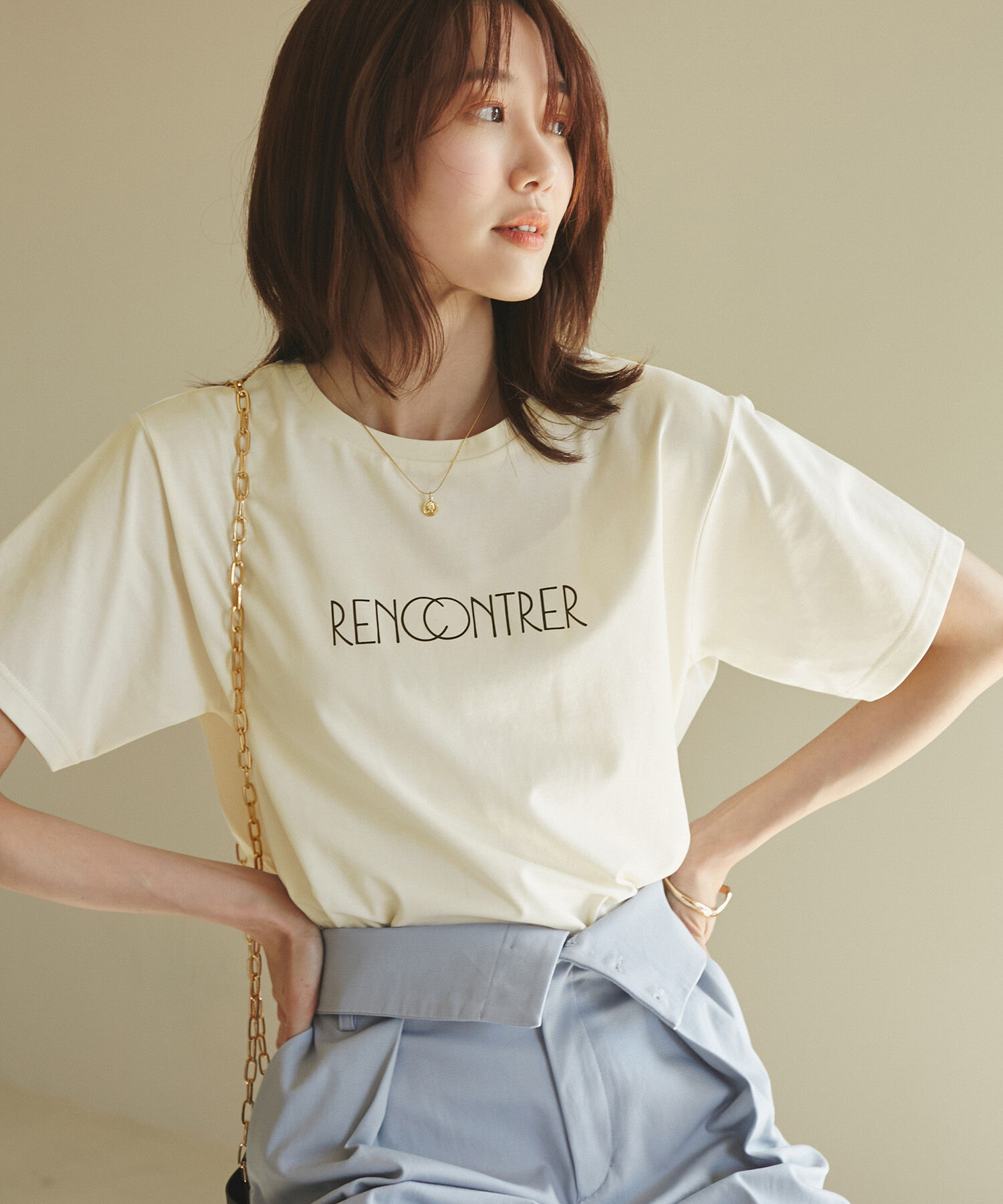 Rope&rsquo;Picnic「RENU/ロゴ&フォトTシャツ/リンクコーデ」|Tシャツ・カットソー|