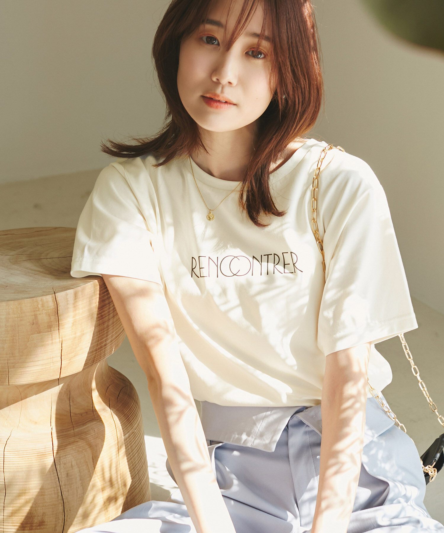 Rope&rsquo;Picnic「RENU/ロゴ&フォトTシャツ/リンクコーデ」|Tシャツ・カットソー|