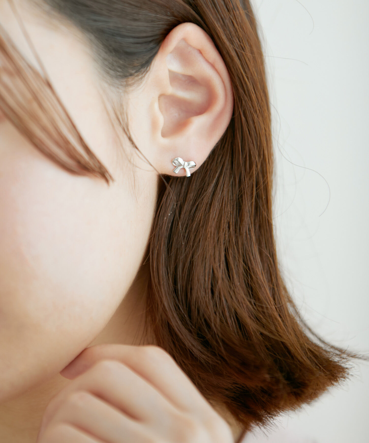 ROPE PICNIC PASSAGE「プチリボンピアス」|ピアス|シルバー(93)