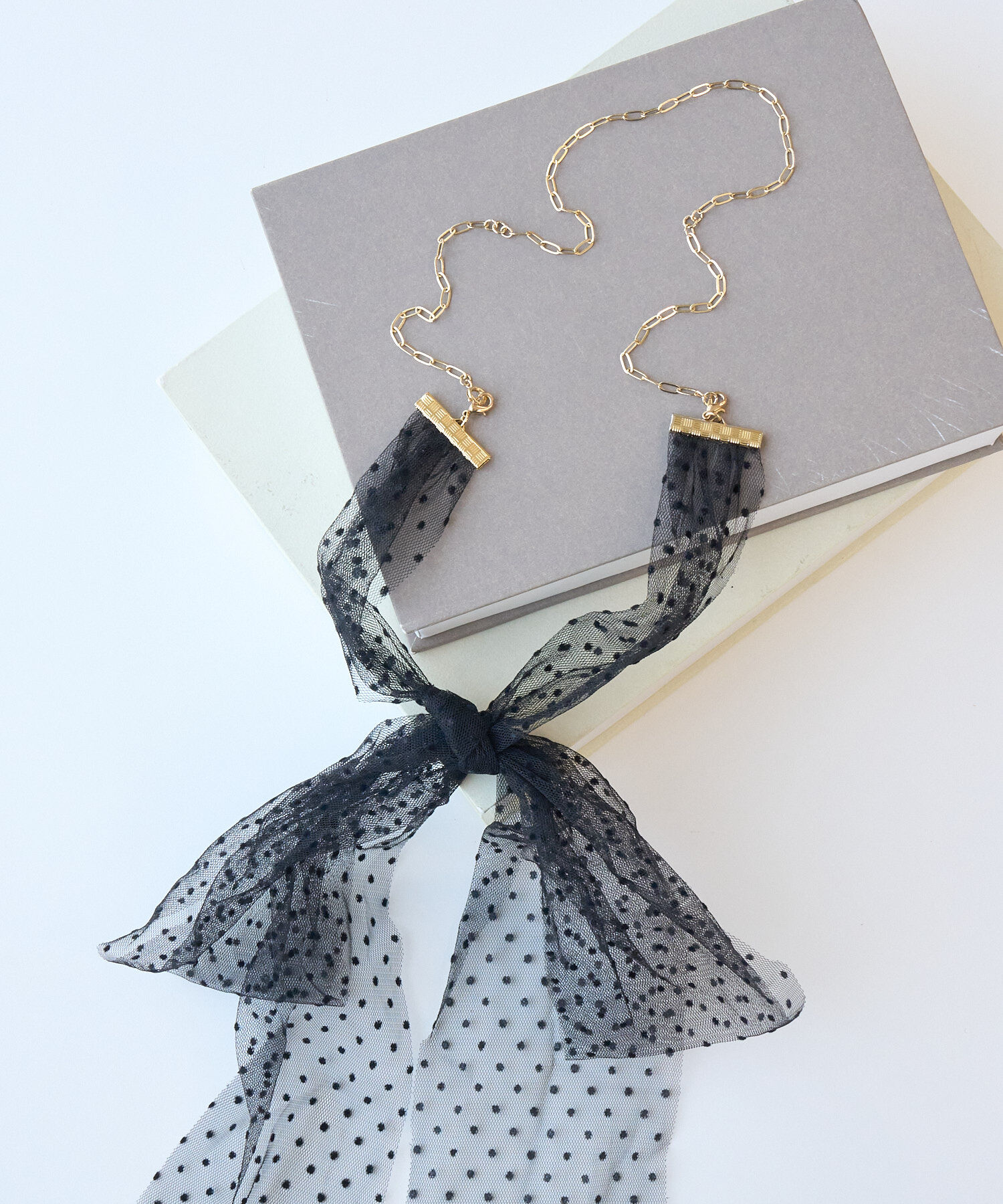 ROPE PICNIC PASSAGE「オーガンジーチュールリボンネックレス」|ネックレス|