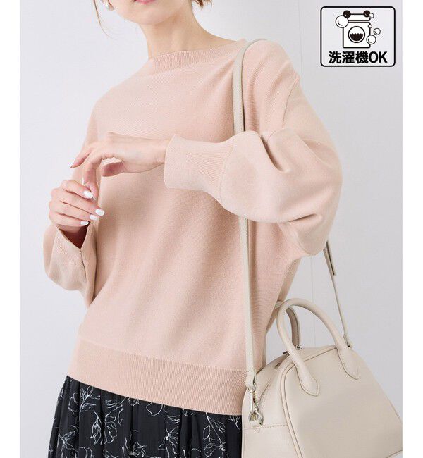 Rope&rsquo;Picnic「【洗濯機OK】ラメ混ドルマンニットプルオーバー」|ニット・セーター|ピンク(63)
