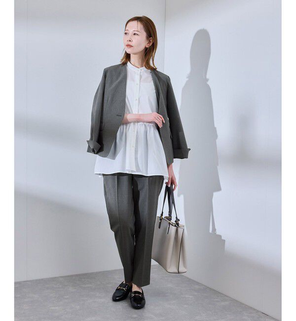 Rope&rsquo;Picnic「【UV対応】【リネンライク・シリーズ】テーパードパンツ/通勤・セットアップ対応」|チノ|