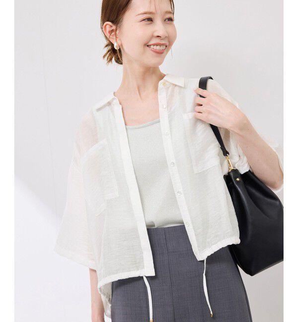 Rope&rsquo;Picnic「【emur/エミュール】シアーリネンタンブラーシャツ」|シャツ・ブラウス|