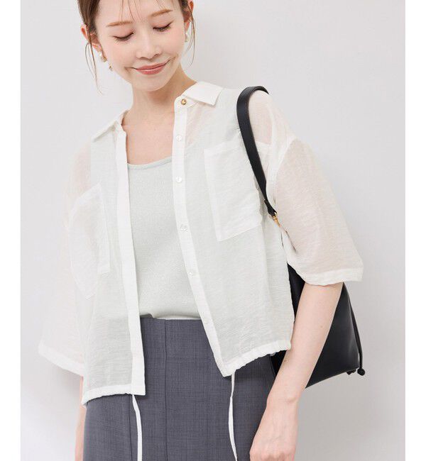 Rope&rsquo;Picnic「【emur/エミュール】シアーリネンタンブラーシャツ」|シャツ・ブラウス|