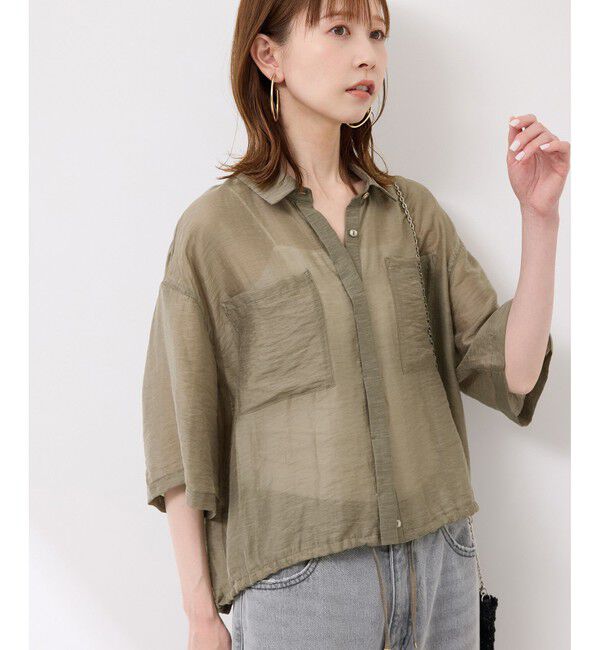 Rope&rsquo;Picnic「【emur/エミュール】シアーリネンタンブラーシャツ」|シャツ・ブラウス|