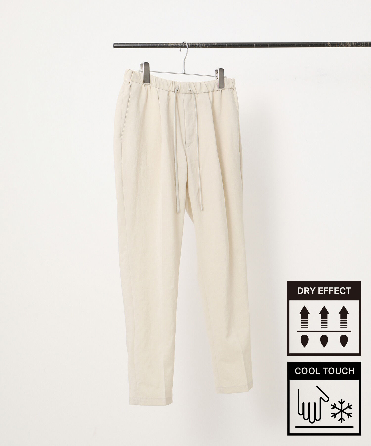 ADAM ET ROPE'「《接触冷感・吸水速乾・イージーケア》 テーパード イージー スラックス / ユニセックス」|その他|オフホワイト(15)