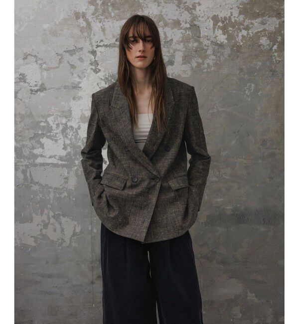 ADAM ET ROPE'「【EMOELLE】シルクネップテーラードジャケット」|テーラードジャケット|コゲ茶サブ