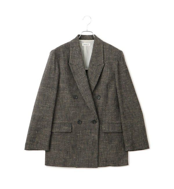 ADAM ET ROPE'「【EMOELLE】シルクネップテーラードジャケット」|テーラードジャケット|