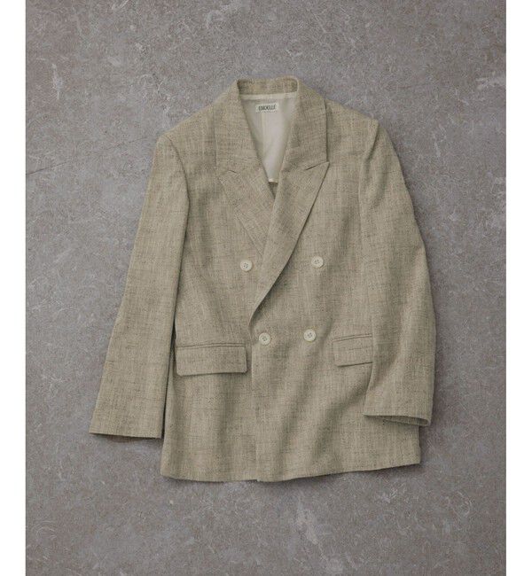 ADAM ET ROPE'「【EMOELLE】シルクネップテーラードジャケット」|テーラードジャケット|