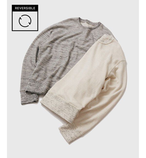 ADAM ET ROPE'「【リバーシブル/パイル】クルーネック スウェット プルオーバー / ロングシーズン着用可能」|スウェット・ジャージ|