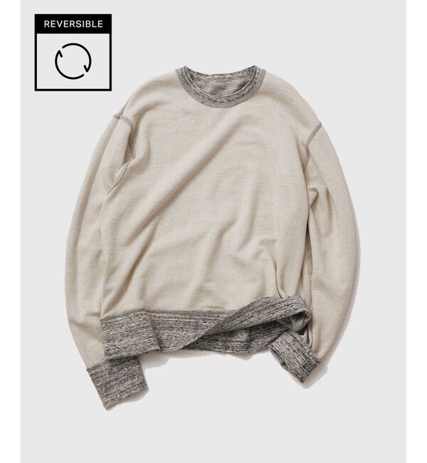 ADAM ET ROPE'「【リバーシブル/パイル】クルーネック スウェット プルオーバー / ロングシーズン着用可能」|スウェット・ジャージ|