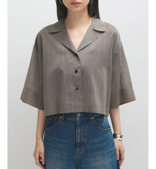 ADAM ET ROPE'「【接触冷感】ショートシャツジャケット」|シャツ・ブラウス|