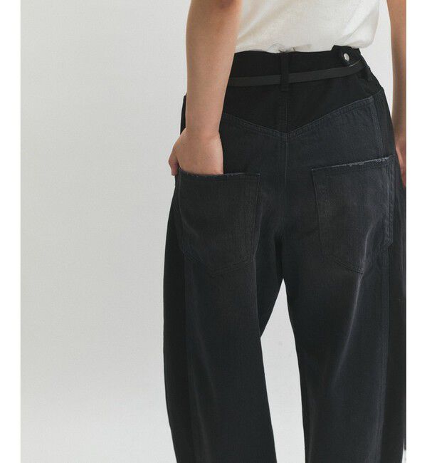 ADAM ET ROPE'「【サステナブル】リメイクライクコントラストデニム」|デニム|