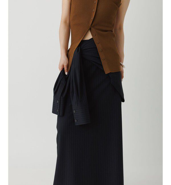 ADAM ET ROPE'「【一部WEB限定カラー】・【接触冷感】マルチWAYレイヤードシャツスカート」|スカート|