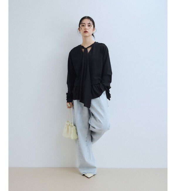 ADAM ET ROPE'「【WEB限定】2WAYバックリボントップス」|Tシャツ・カットソー|