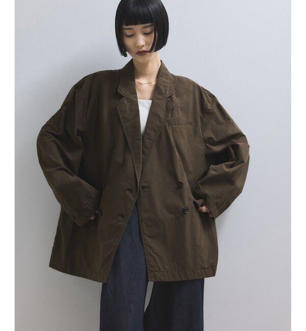 ADAM ET ROPE'「【WEB限定】ダブルブレストシャツジャケット」|テーラードジャケット|ブラウン(20)