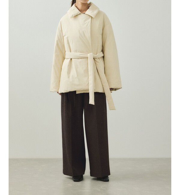 ADAM ET ROPE'「【EMOELLE】へリンボーンワイドパンツ」|チノ|