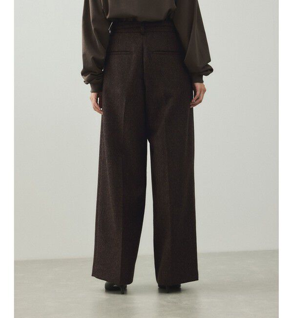 ADAM ET ROPE'「【EMOELLE】へリンボーンワイドパンツ」|チノ|