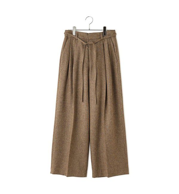 ADAM ET ROPE'「【EMOELLE】へリンボーンワイドパンツ」|チノ|