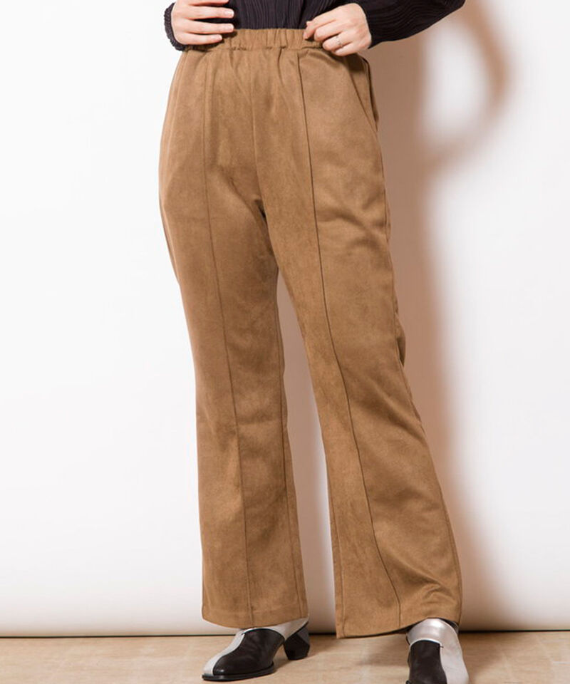  「セミフレアーバックスリットパンツ」|その他|BROWN