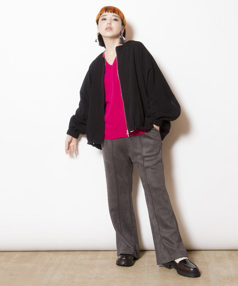  「セミフレアーバックスリットパンツ」|その他|