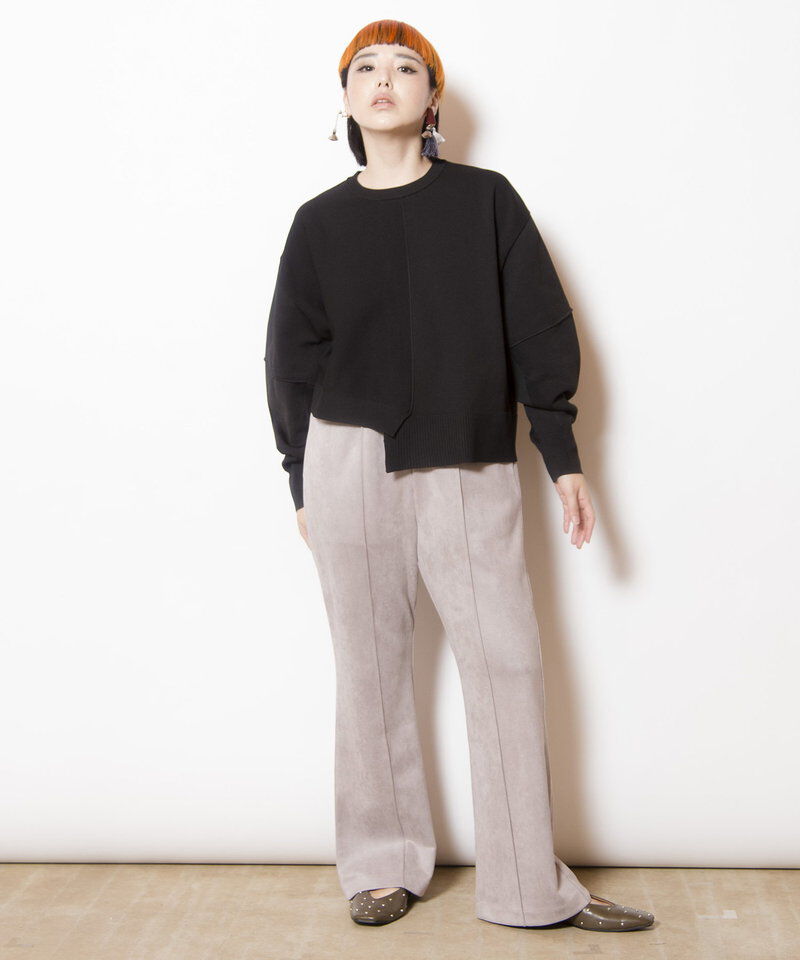  「セミフレアーバックスリットパンツ」|その他|