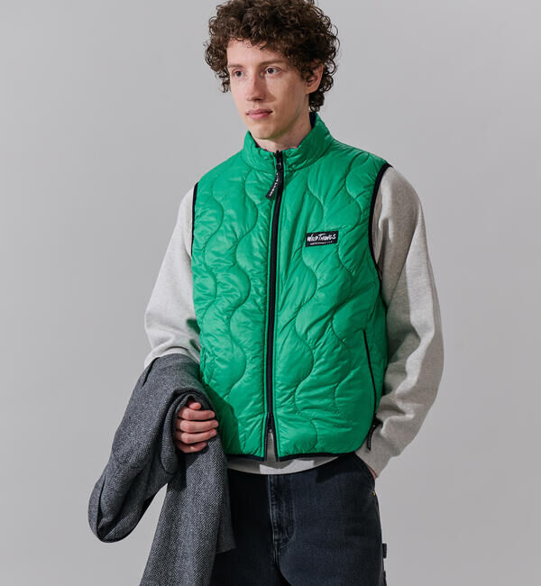  「WILD THINGS | 〈別注〉 リバーシブル 中綿ベスト MEN」|その他|GREEN系1