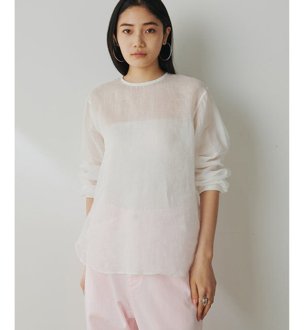  「クルーネックラミーブラウス」|シャツ・ブラウス|