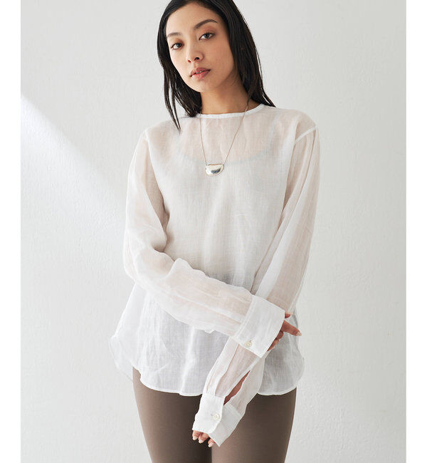  「クルーネックラミーブラウス」|シャツ・ブラウス|