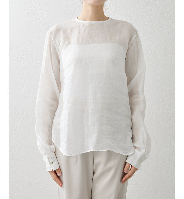  「クルーネックラミーブラウス」|シャツ・ブラウス|