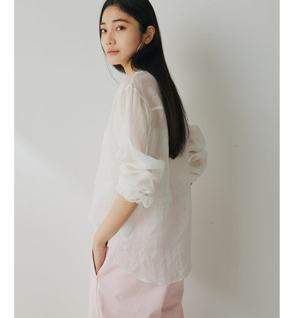  「クルーネックラミーブラウス」|シャツ・ブラウス|