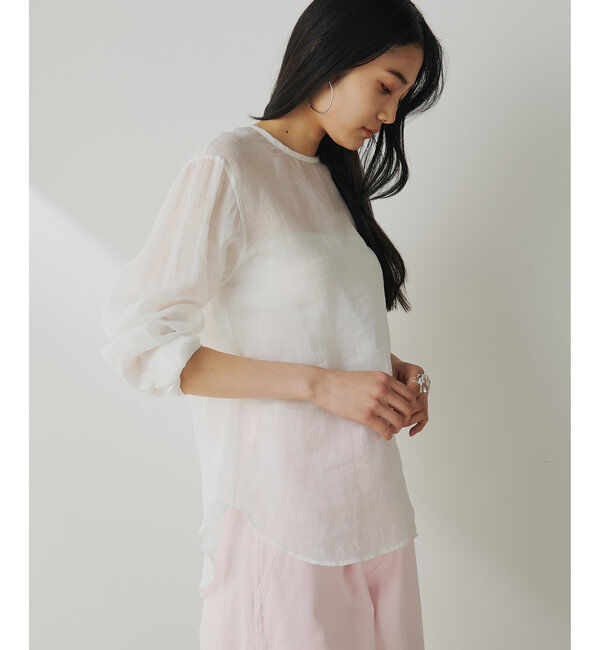  「クルーネックラミーブラウス」|シャツ・ブラウス|