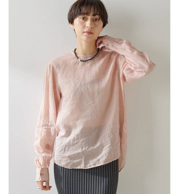  「クルーネックラミーブラウス」|シャツ・ブラウス|