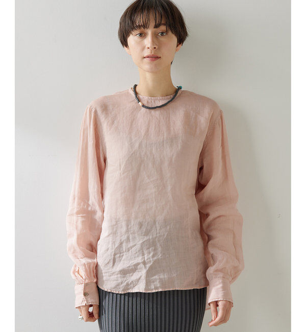  「クルーネックラミーブラウス」|シャツ・ブラウス|