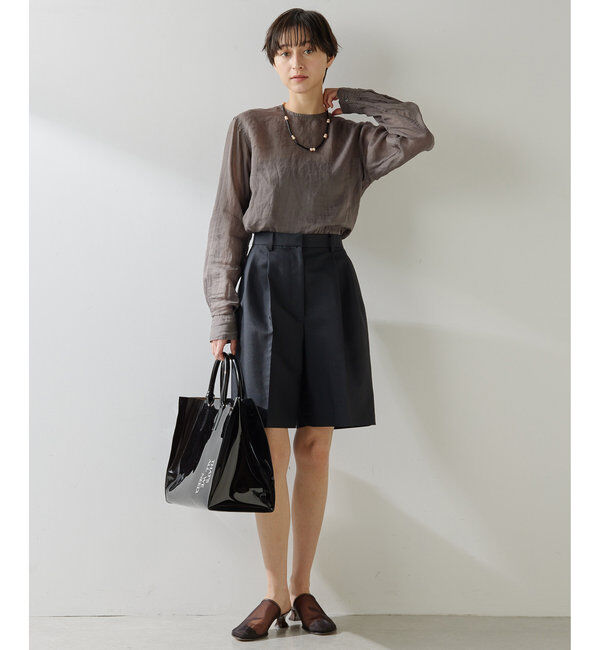  「クルーネックラミーブラウス」|シャツ・ブラウス|