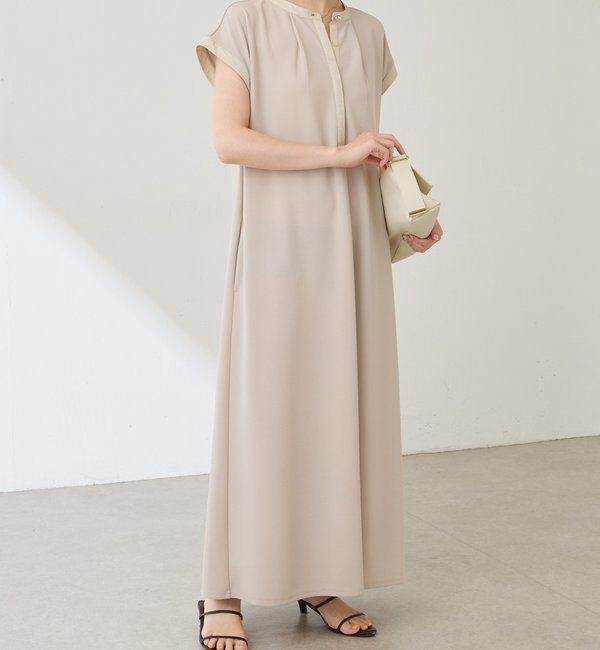  「カットジョーゼットフレンチワンピース」|ワンピース|ライトグレー