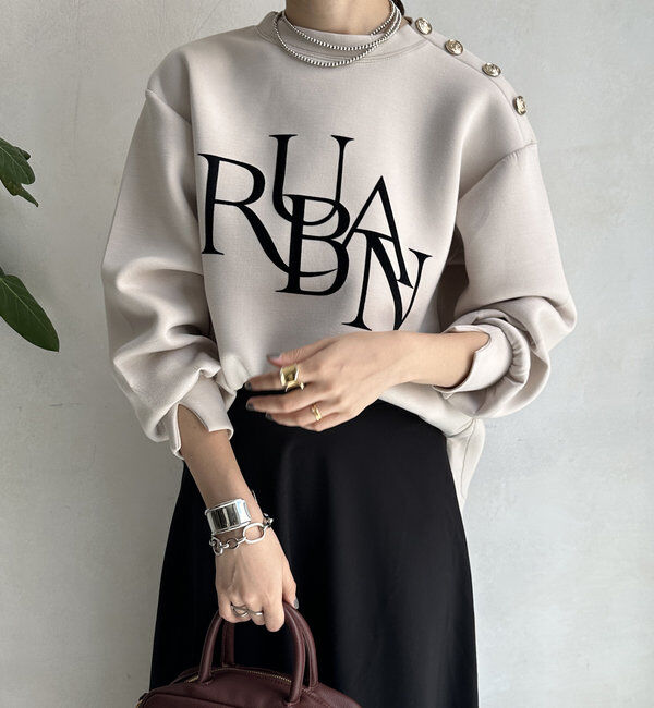  「【WEB限定】ゴールドボタンロゴトップス」|Tシャツ・カットソー|